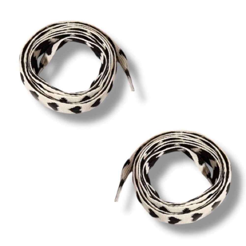 Heart Shoe Laces - Black and White - Picture 2 of 2